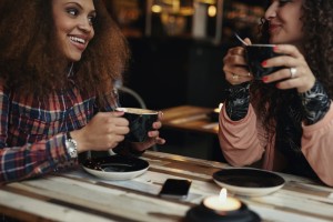 Friend and coffee