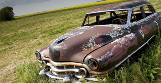 Car in field